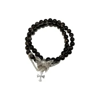 CARAT'S DIARY Obsidian Jade Bracelets Women's