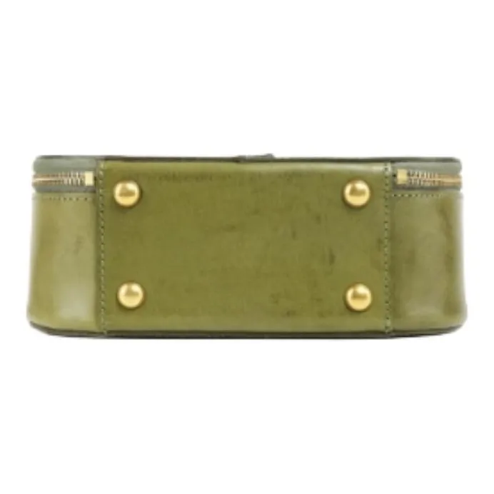 DEERE JACK Cow Leather X Crossbody Bag, Shoulder Bag Trumpets Women's Army Green-5