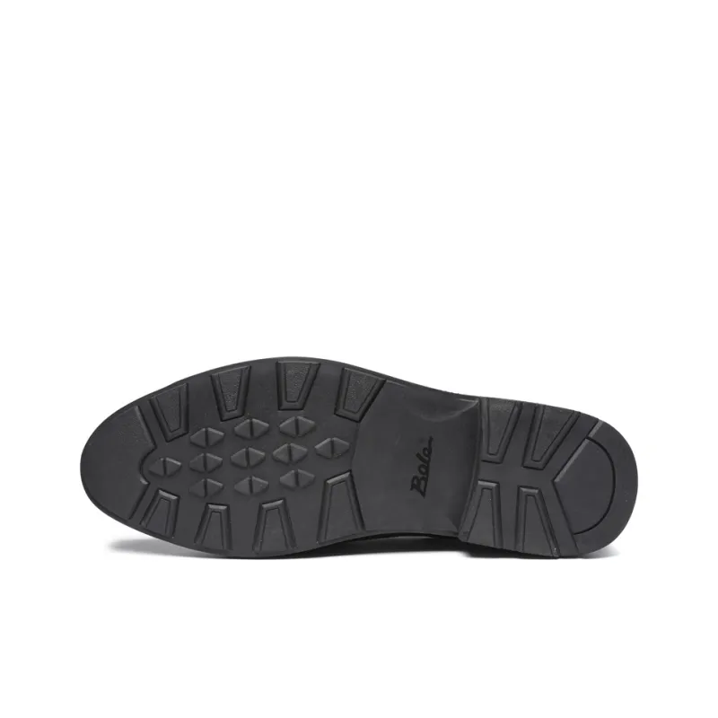 BOLE Dress Shoes Men Low Top Black-4