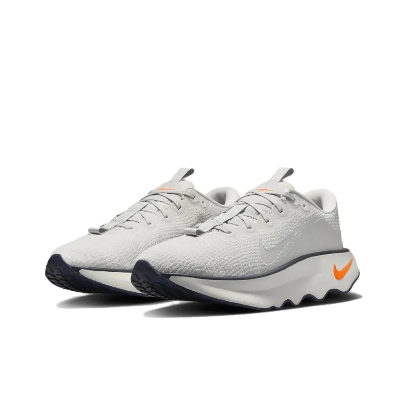 Nike Motiva Cushioning, Wear Resistant Low Top Running Shoes Men's White Orange-2