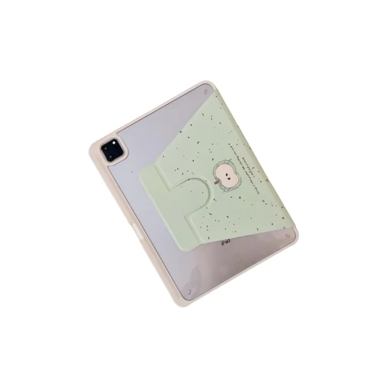 SHANGHUI Green Apple Bowknot Suitable For IPad Pro 2020/2021/2022 Full Screen Tablet Protective Cases-4