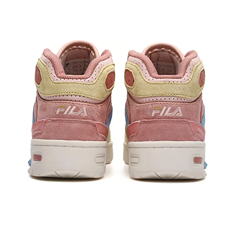 FILA FUSION HERITAGE BASKETBALL Vintage Basketball Shoes Women's High Top Yellow/Red-3