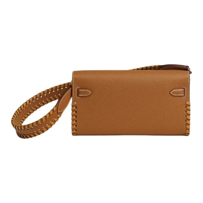 HERMES Kelly To Go Epsom With Swift Calfskin Shoulder Bag Crossbody Bag Wallet Women's Brown-1