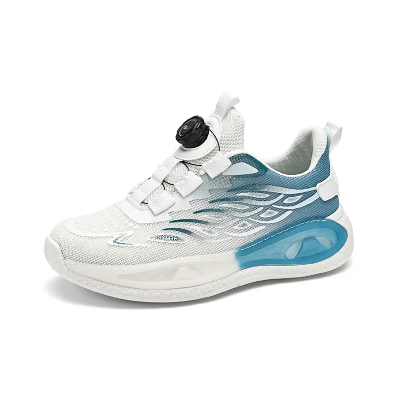 Binary Low Top Running Shoes Men's White Blue-1
