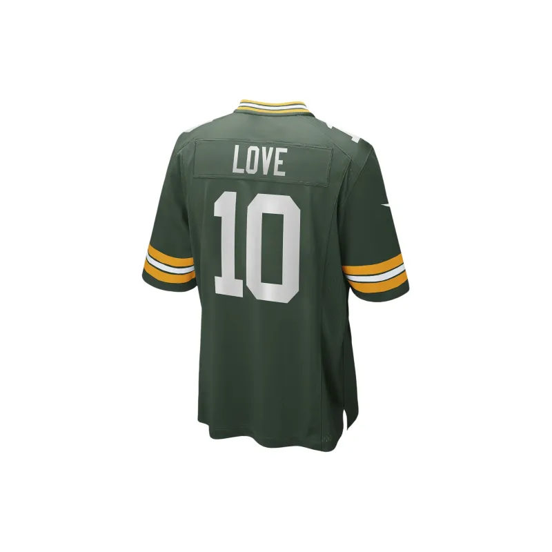 Nike Game Jersey Rugby Jerseys Green Bay Packaging Team Jordan Love Men's Green-1