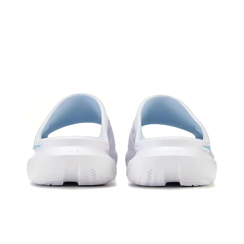 Saucony Cradle Slip Resistant Abrasion Resistant Slide Slippers Unisex White Light Blue-3