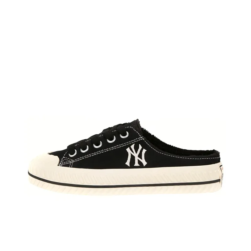 MLB Playball Mule Anti Slip Wear Resistant Lightweight Warm Low Top Canvas Shoes Unisex Black-0