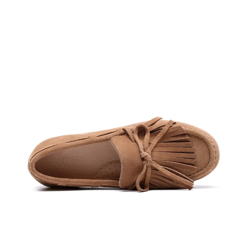 OZZEG Gommino Loafers Women's Brown-3