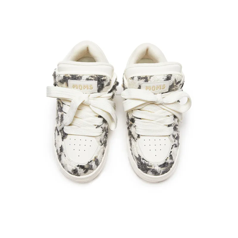 MQMS Skateboard Shoes Unisex Low Top White-3