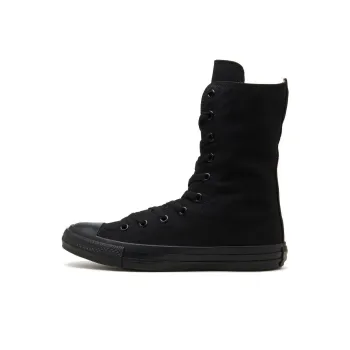 Converse All Star Knee Hi Breathable Cushioning High Top Canvas Shoes Unisex Black Japan Version