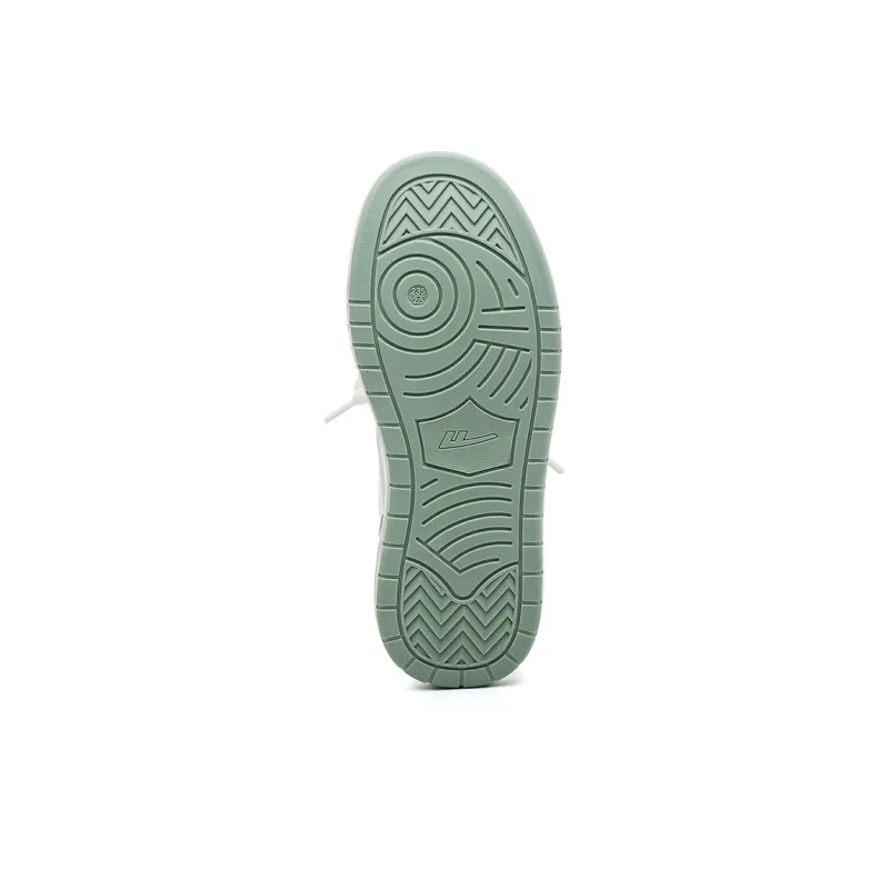 Warrior Abrasion Resistant Height Increasing Low Top Skateboard Shoes Women's Beige Green-3