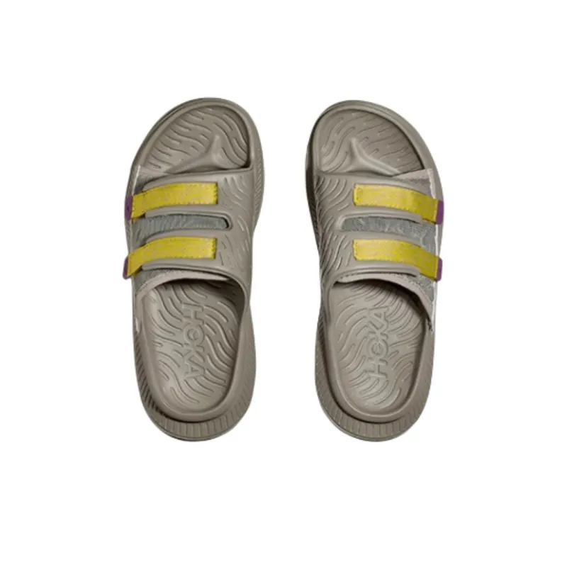 HOKA ONE ONE ORA Luxe Rubber Sole Slip Resistant Slide Slippers Unisex Cyan-2
