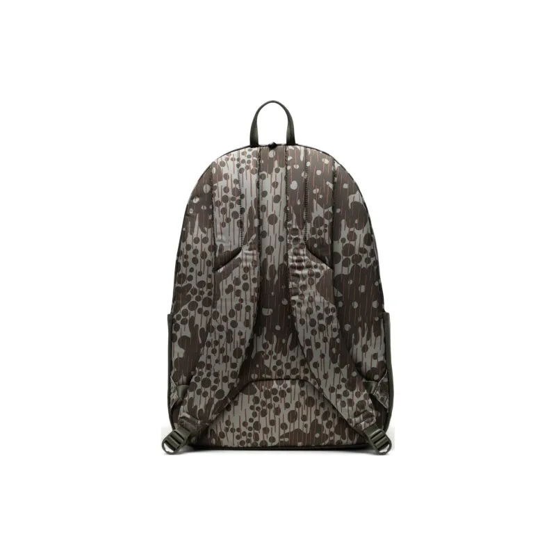 Herschel Nylon With Polyurethane Coating Backpack Unisex Green & Brown-2