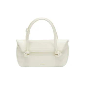 JIL SANDER Small Knot Detailed Embossed Shoulder Bag