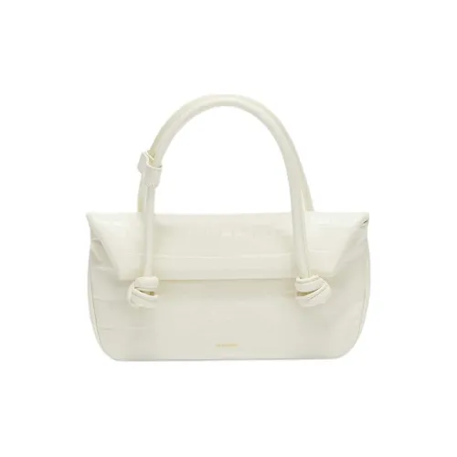JIL SANDER Small Knot Detailed Embossed Shoulder Bag