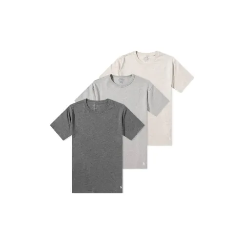 Polo Ralph Lauren T-Shirts Men 3-Piece Set Gray+Light Gray+Beige