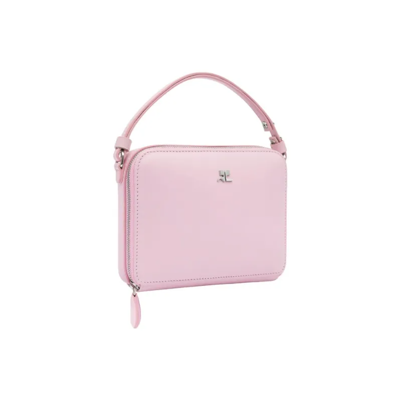 COURREGES Cloud Logo Plaque Zip Up Shoulder Bag-1