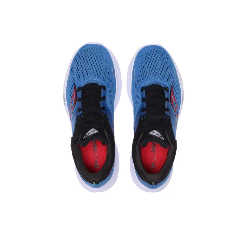 Saucony Ride 16 Anti Slip Wear Resistant Low Top Running Shoes Men's Blue Black-3