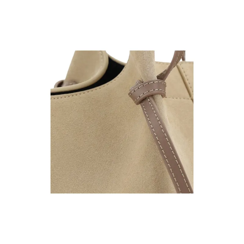 YUZEFI Calfskin One Shoulder Handbag Women's Sand-3