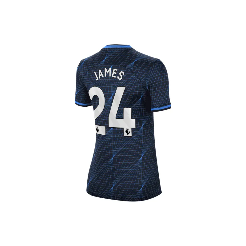 Nike Reece James Chelsea 2023/24 Stadium Away Soccer Jerseys Women's Marine Blue-1