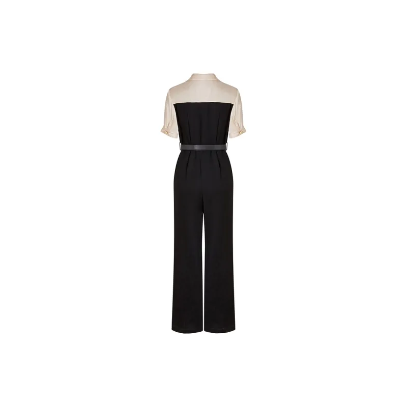 BADINA Jumpsuit Women's Black Set With Camel-1