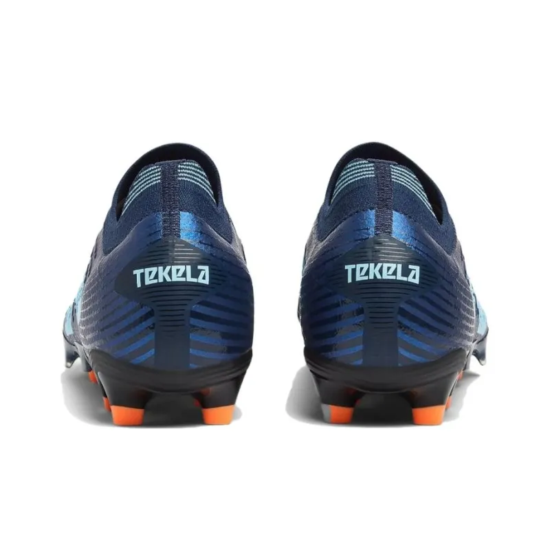 New Balance Tekela V4 Cushioned Slip Resistant Abrasion Resistant Soccer Shoes Unisex Blue Orange-3