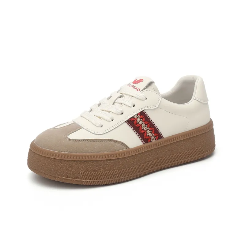 Rich Birds Synthetic Leather Low-Top Skateboard Shoes Women's-6
