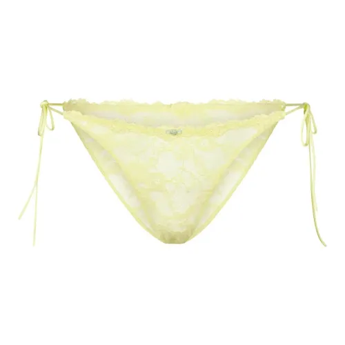SKIMS STRETCH LACE TIE SIDE BIKINI Underpants Women's 1 Pack Lemonade