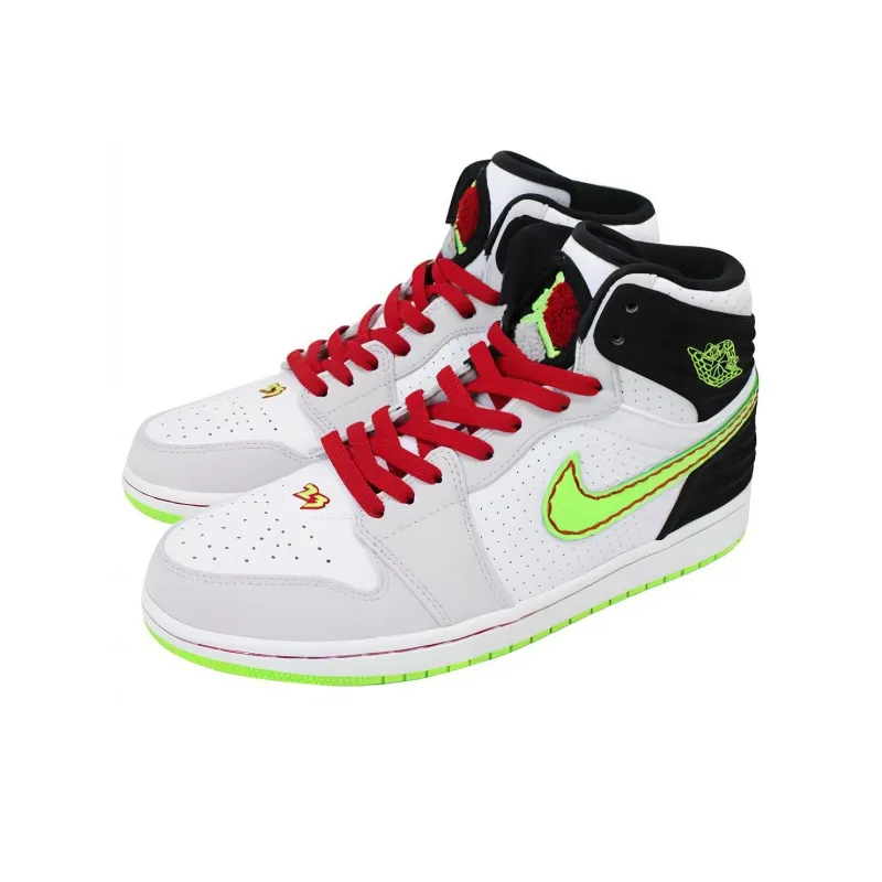 electric green and black jordans