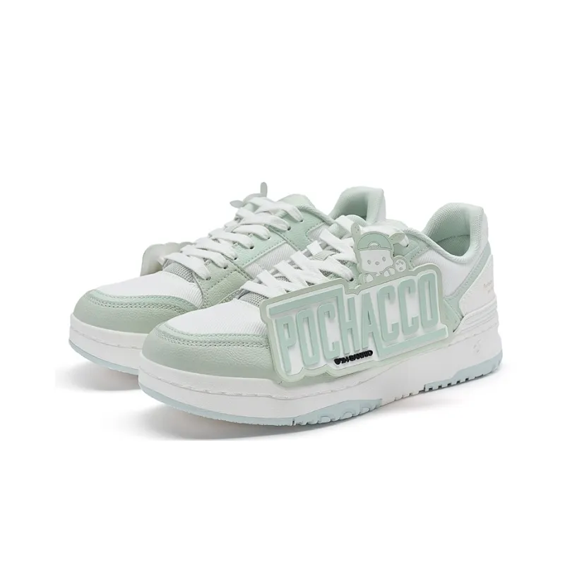 XTEP Skateboard Shoes Men Low Top Sail White/Creamy Green-4