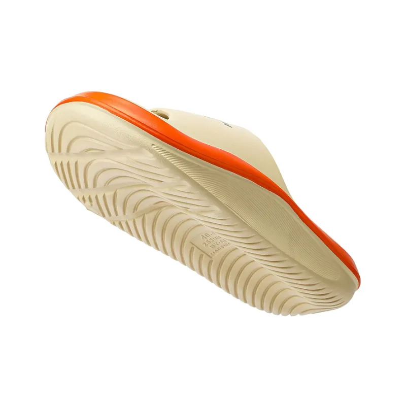 DEERWAY Slide Slippers Men Khaki Orange/Black/White-7