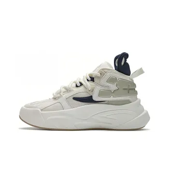 FILA FUSION THE MASH Cushioning Wear Resistant Low Top Vintage Basketball Shoes Men's White