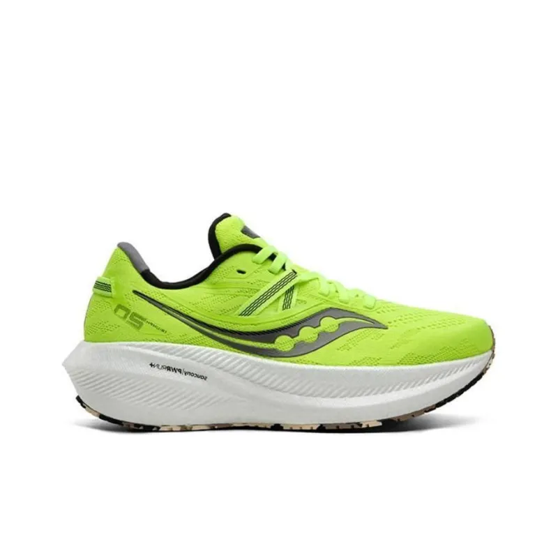 Saucony Triumph 20 Anti Slip And Wear Resistant Lightweight Low Top Marathon Running Shoes Women's Yellow Black-1