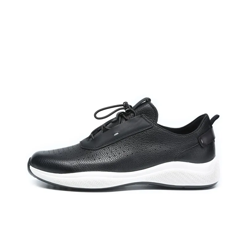 Satchi Cushioned Wear Resistant Lightweight Breathable Slip Resistant Low Top Casual Shoes Men's Black 4CM-0