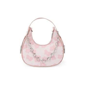 Bywhich PU Moon-Shaped Shoulder Bag Regular Women's Pink/Blue