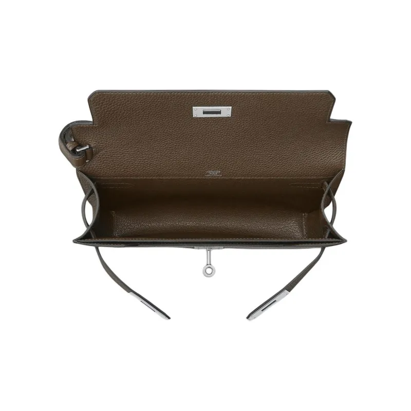 HERMES Hac A Dos Togo Calfskin Crossbody Bag Shoulder Bag Small Size Unisex 4C Ecorce Bark Color-2
