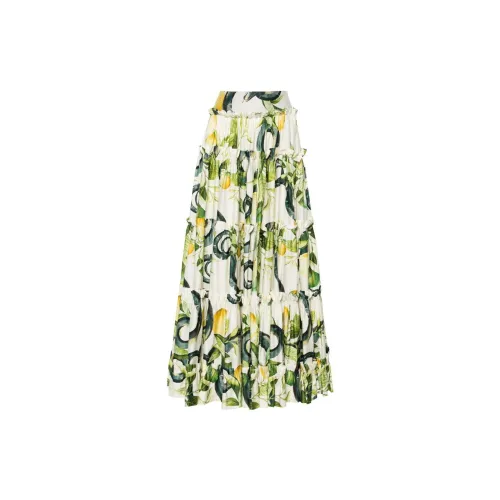 Roberto Cavalli Lemon-print Maxi Full Skirt