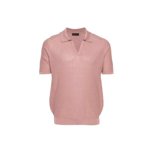 ROBERTO COLLINA Split-neck Ribbed Polo Shirt