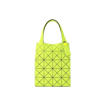ISSEY MIYAKE Polyvinyl Chloride Resin Tote Bag Shopping Bag Handbag Mini Women's Yellow Green
