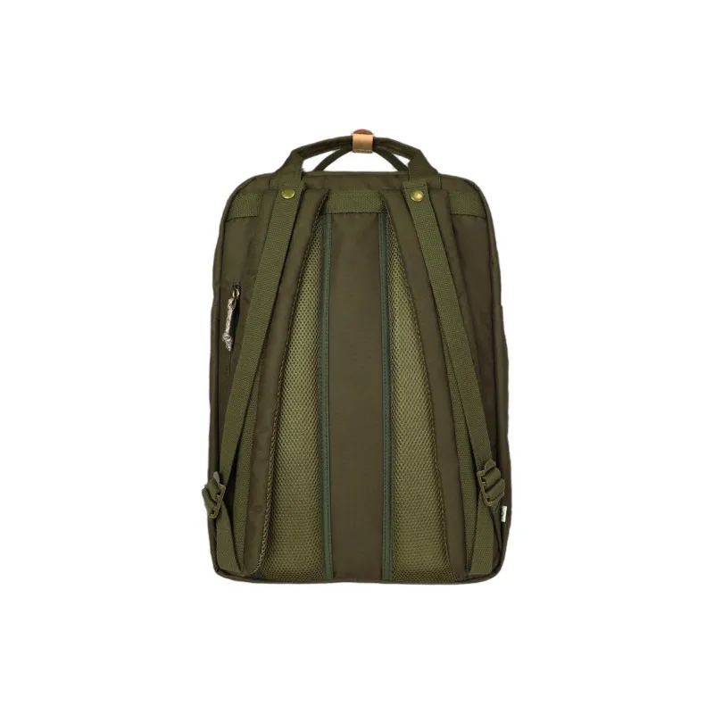 Doughnut Recycled Polyester Backpack Large Size Unisex Army Green-2