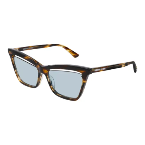 Alexander McQueen Irregular Shape Sunglasses Women's Tortoiseshell