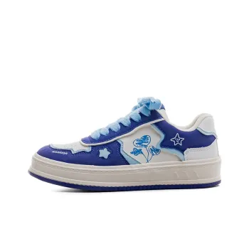 Warrior Warrior Wear Resistant Slip Resistant Low Top Skateboard Shoes Women's Royal Blue Beige Light Blue