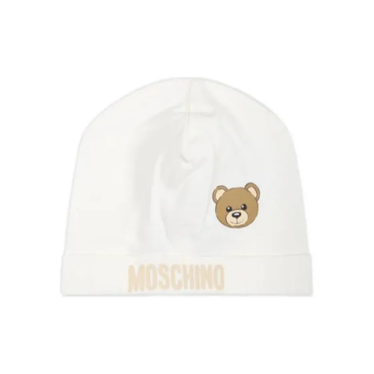 MOSCHINO Teddy Bear print Jersey Beanie-2