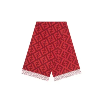 FENDI Cashmere Knit Scarves Women's Red