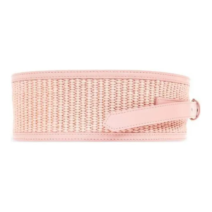 MARNI Gold Ring Buckle Belt Women's Pink Width 7.5CM-1