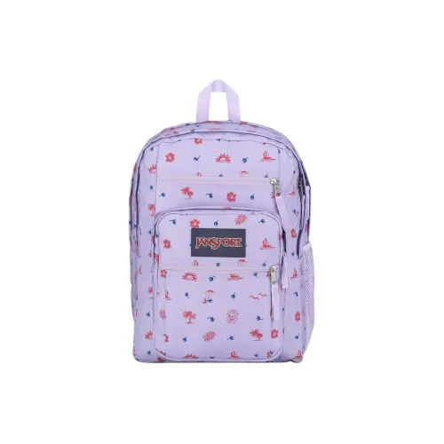 JanSport Polyester Backpack Large Size Unisex Purple Print