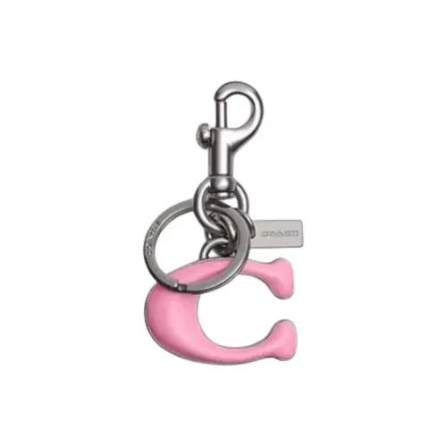 COACH Bag Charm Bag Accessories Silver/Bright Pink