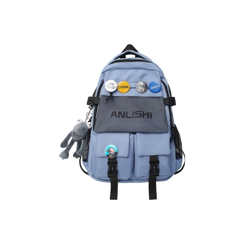NIGEER Nylon Backpack Regular Unisex Black/White/Blue/Gray-12
