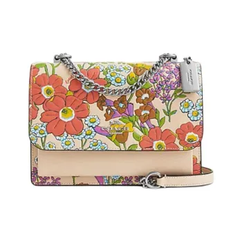 COACH Klare Cow Leather Shoulder Bag Crossbody Bag Small Size Women's Ivory White