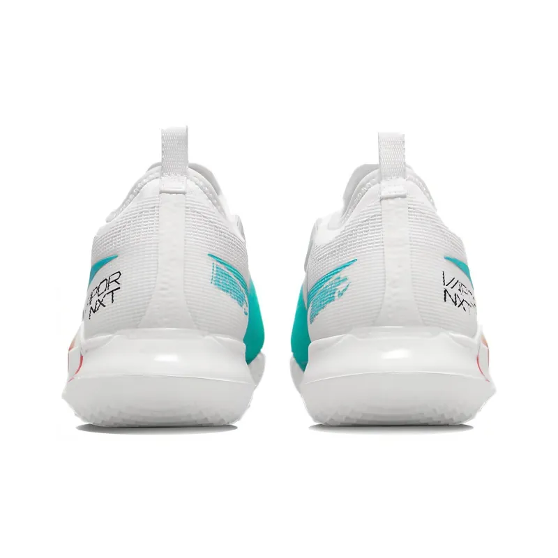 Nike Court React Vapor Nxt Hc White Habanero Red Pomegranate Washed Teal-4